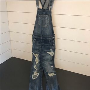 AE Distressed Overalls